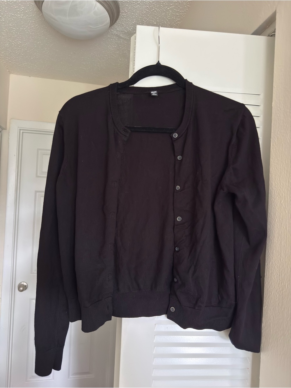 Uniqlo Black Women's Button-Front Cardigan Jacket